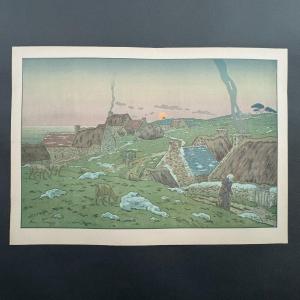 Lithographie par Henri Rivière Le Lever de la Lune - Les Aspects de la Nature