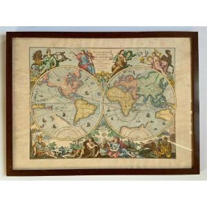 World Map Elwe 1792 Description Of The Terrestrial & Aquatic Globe Amsterdam