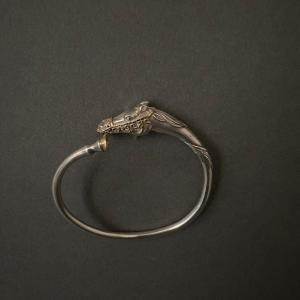 Bracelet en argent massif et or Arthus Bertrand tête de cheval