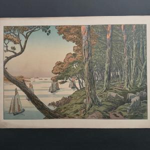 Lithographie par Henri Rivière Les Aspects de la Nature - Soir d'été