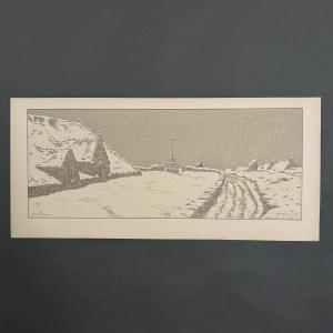 Lithographie par Henri Rivière La Neige