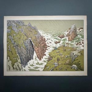 Lithographie par Henri Rivière Les Aspects de la Nature - La Falaise