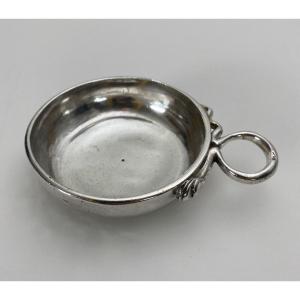 18th Century Silver Tastevin With Rousseau Snake Grip Farmers General