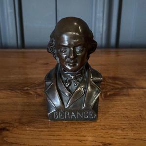 Bronze Representing Béranger 19th Century Chocolate Patina Beautiful Chiseling