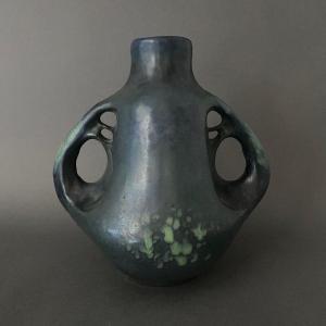 Vase Amphora irisé par Paul Dachsel