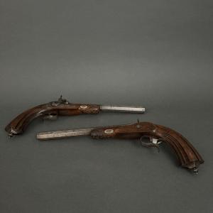 Pair Of Dueling Pistols From The First Half Of The 19th Century