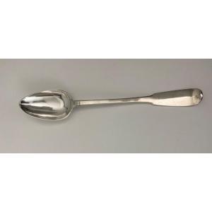 18th Century Silver Stew Spoon, Farmers General Hallmarks, 172 Grams