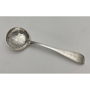 18th Century Silver Sprinkling Spoon, Farmers General, 93 Grams