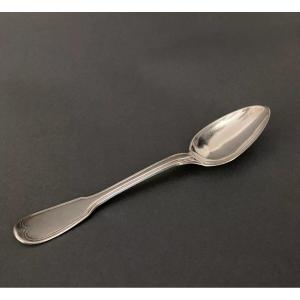 18th Century Solid Silver Stew Spoon With Fermiers Généraux Hallmarks