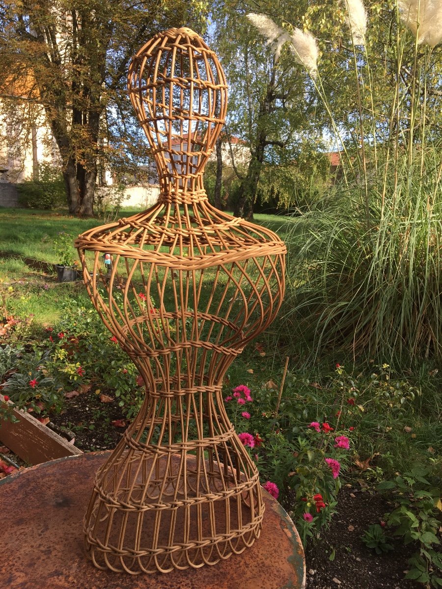 Large Laundry Mannequin In Basketry, Dating From The 1900s-photo-2