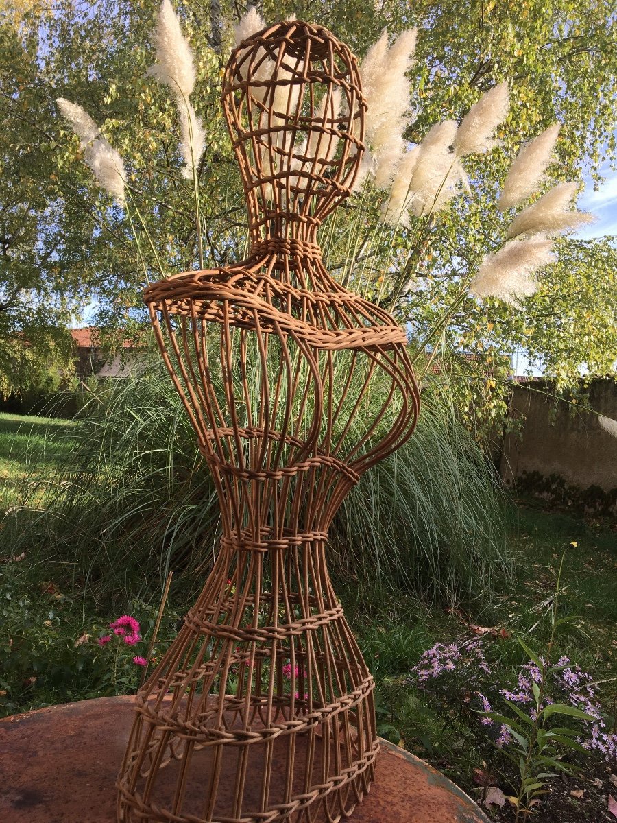 Large Laundry Mannequin In Basketry, Dating From The 1900s-photo-1