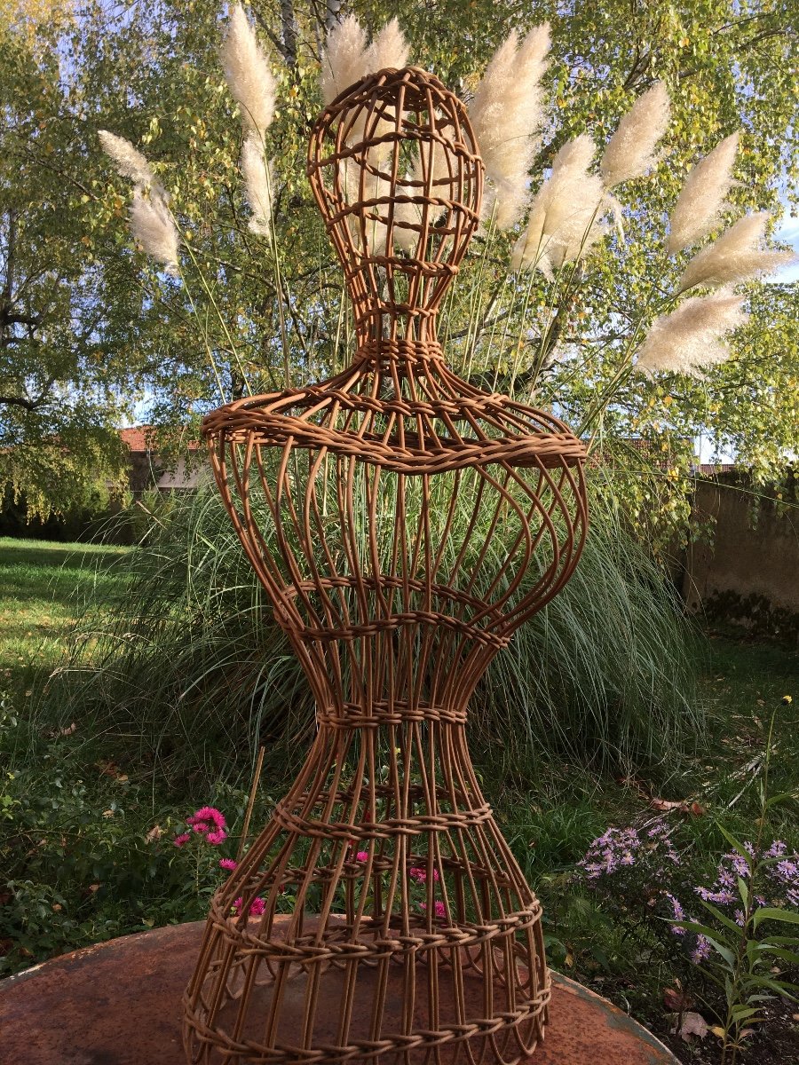 Large Laundry Mannequin In Basketry, Dating From The 1900s-photo-5