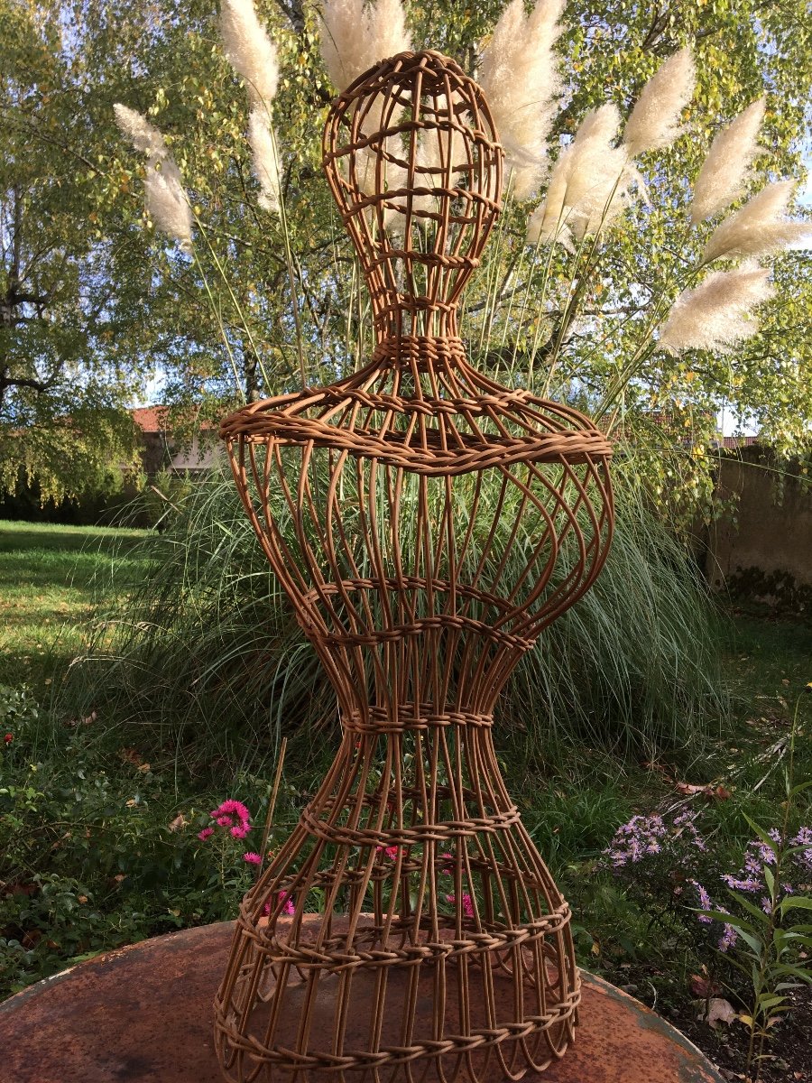 Large Laundry Mannequin In Basketry, Dating From The 1900s-photo-6