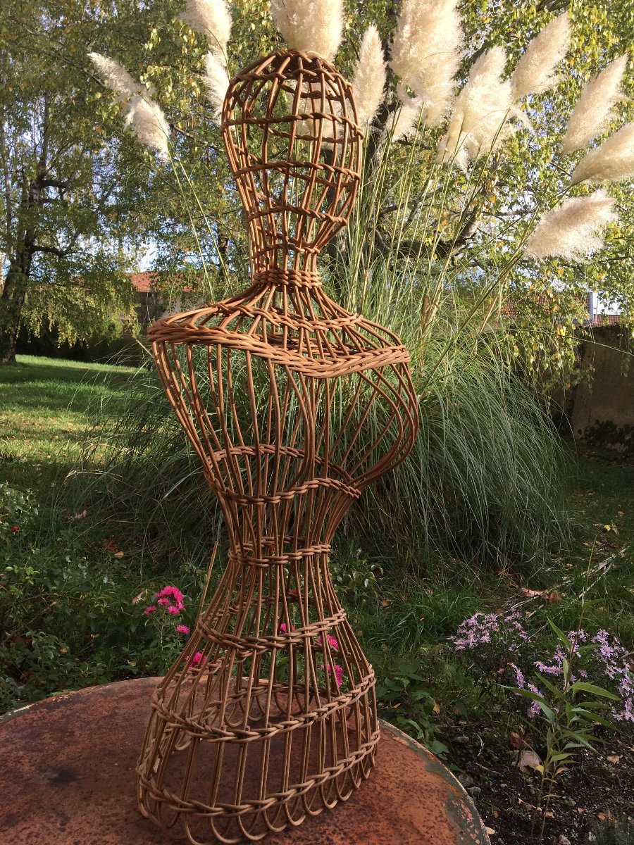 Large Laundry Mannequin In Basketry, Dating From The 1900s-photo-7