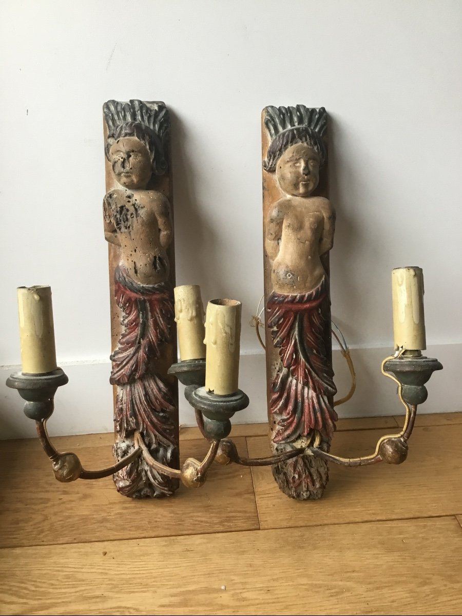 The Pair Of Small Indian Sconces-photo-5