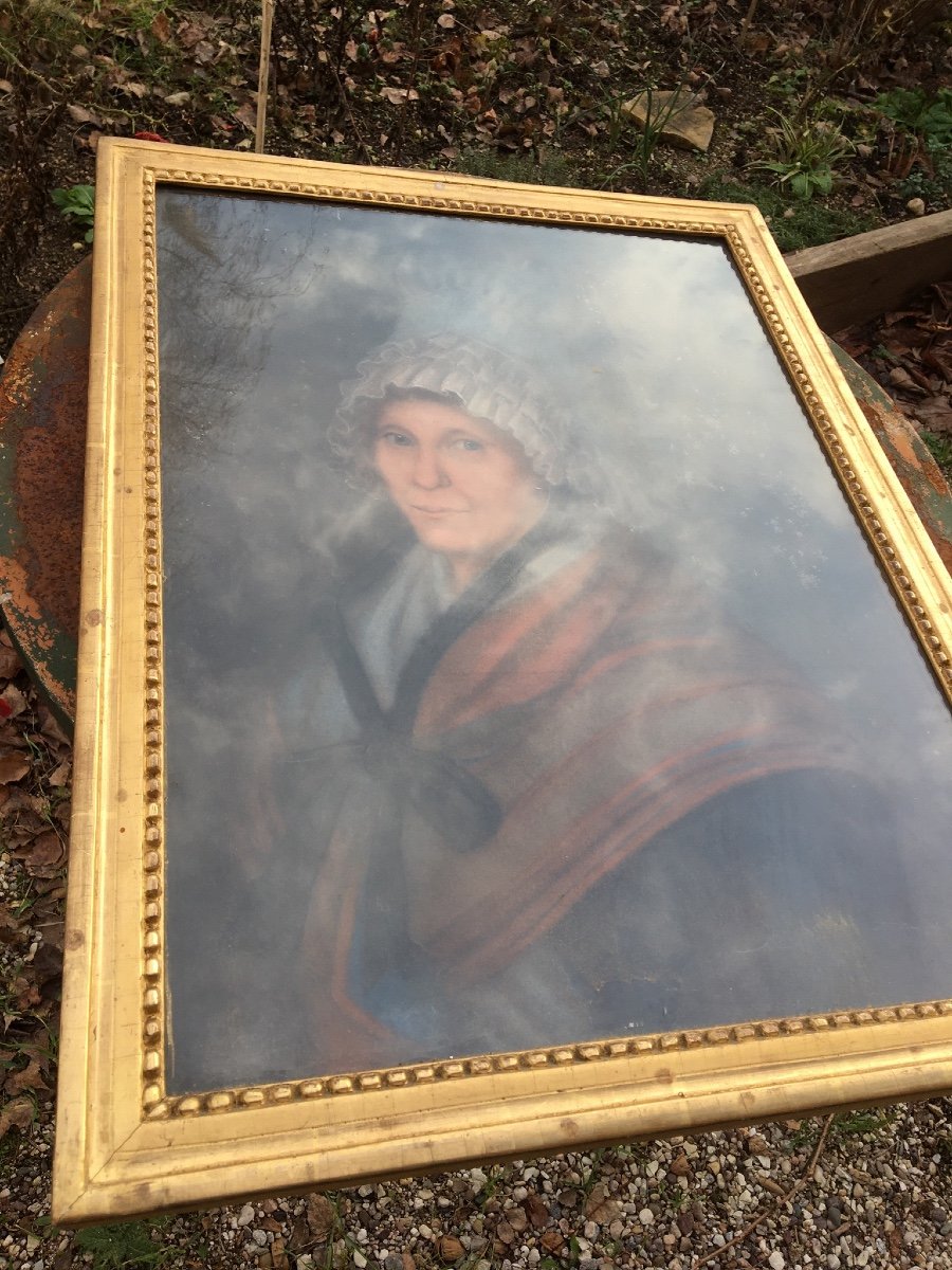 18th Century French School, Portrait Of A Woman, Pastel, Circa 1770-80-photo-5