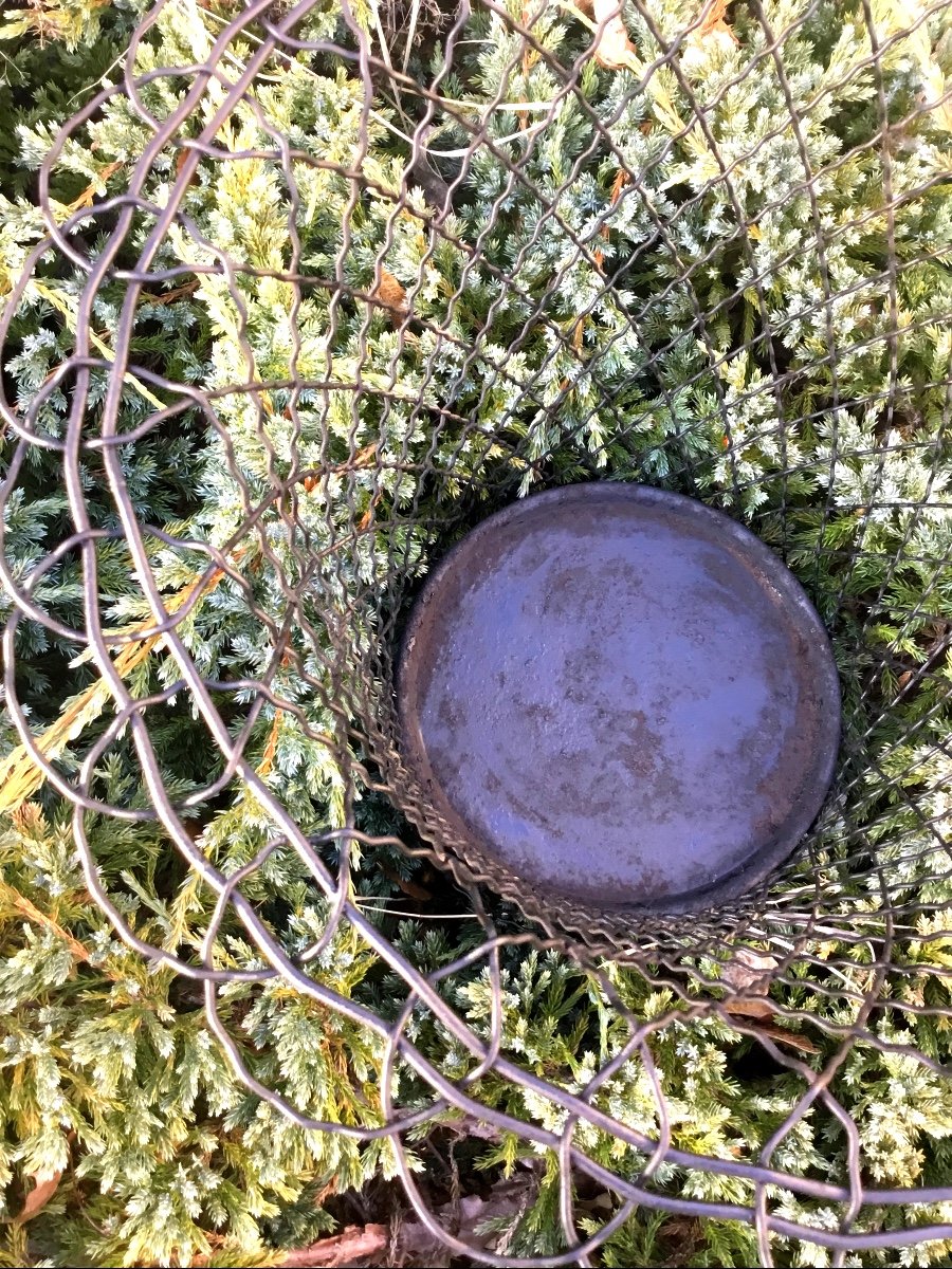 Corbeille à Papiers En Fils De Fer Tressés-photo-3