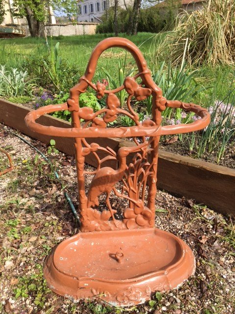 Cast Iron Umbrella Stand Art Nouveau Decor-photo-4