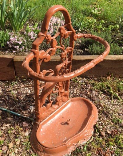 Cast Iron Umbrella Stand Art Nouveau Decor-photo-5