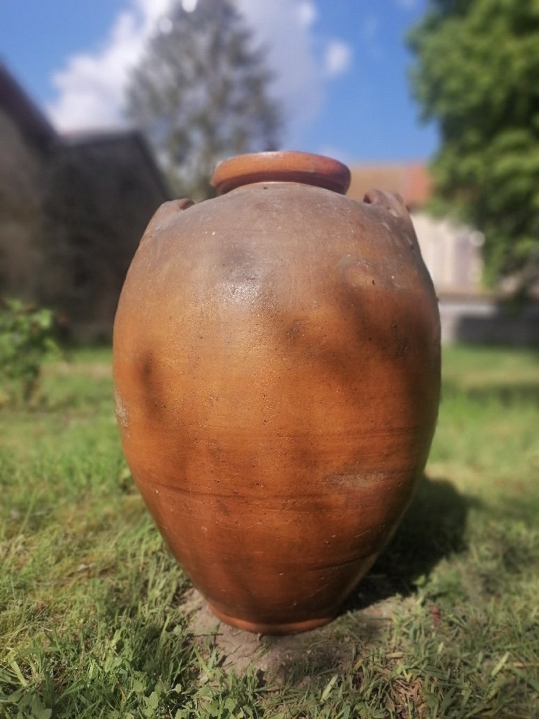 Very Large Terracotta Jar, Height 65 Cm-photo-4