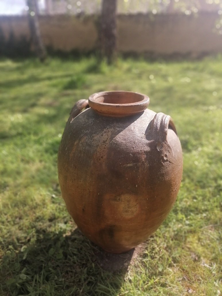 Very Large Terracotta Jar, Height 65 Cm-photo-5