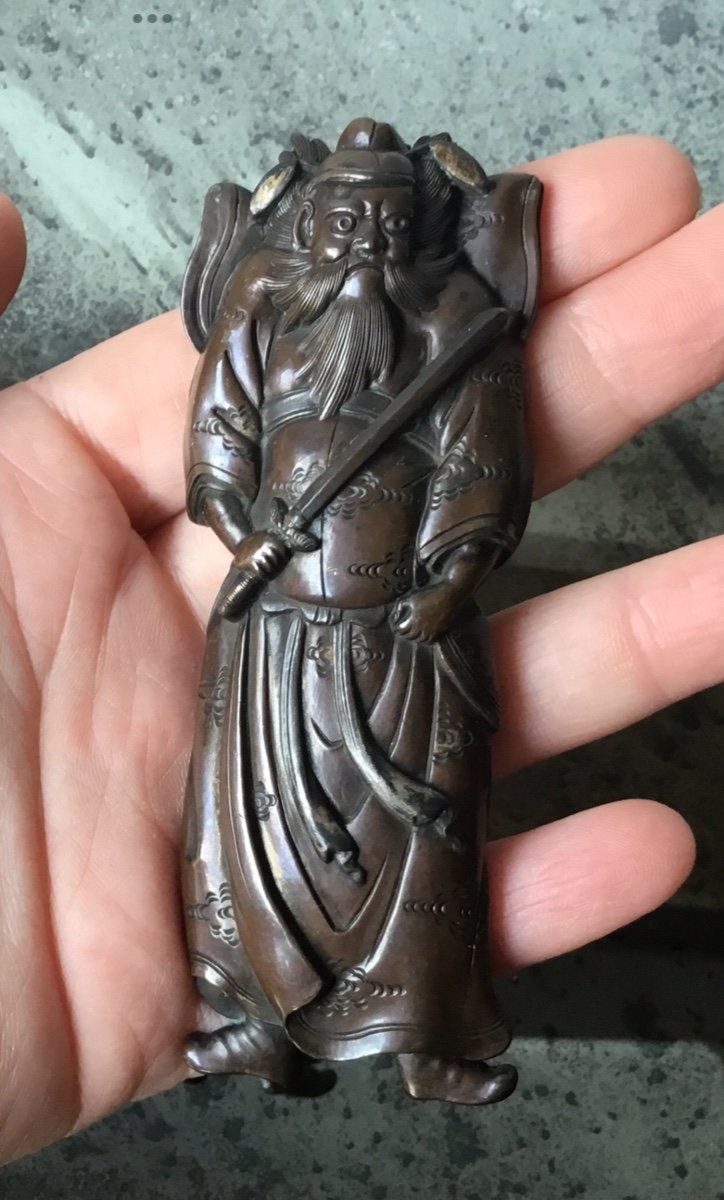 Japanese Bronze Character Signed Edo Period