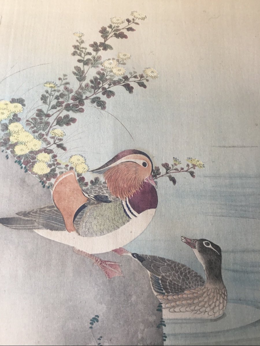 Couple De Canards, Estampe Japonaise