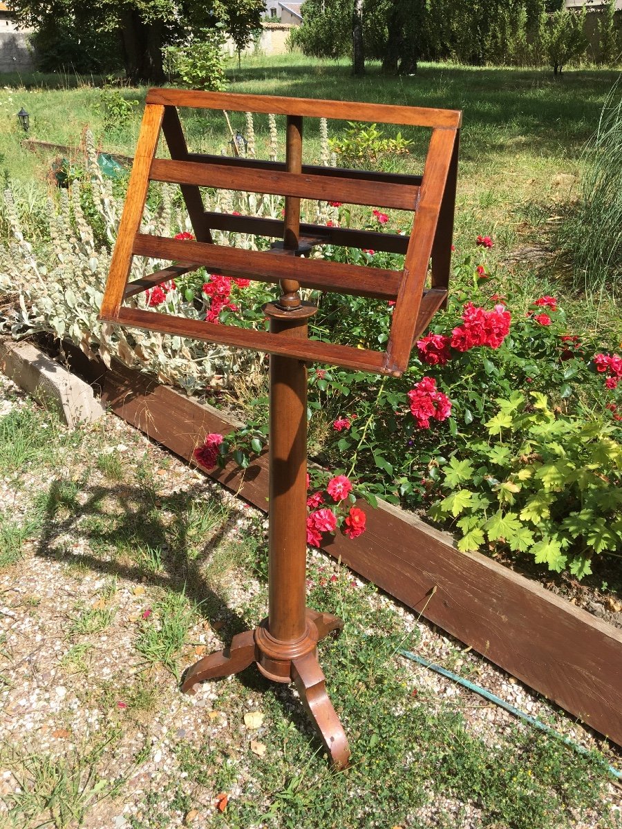 Double-sided Rack Lectern In Natural Wood-photo-2