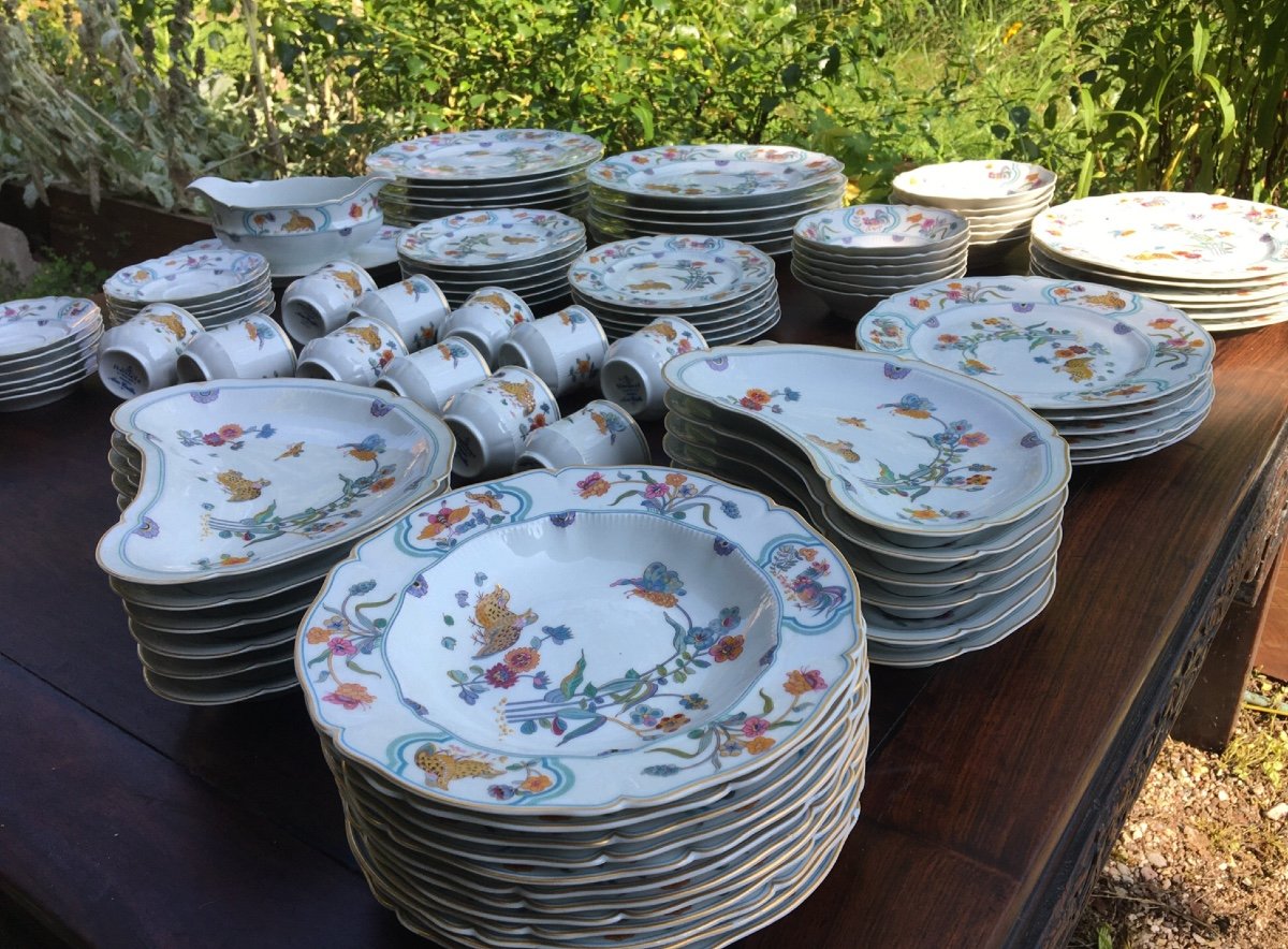 Haviland, Service Aux Cailles Complet X12 Dans Le Gout Kakiemon-photo-3