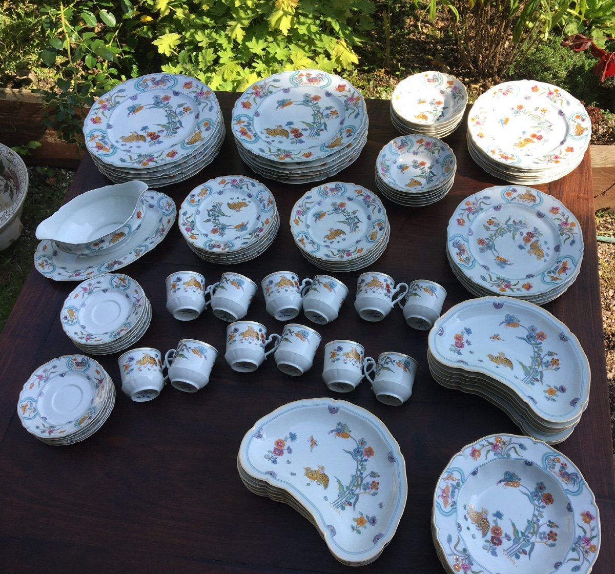 Haviland, Service Aux Cailles Complet X12 Dans Le Gout Kakiemon-photo-4