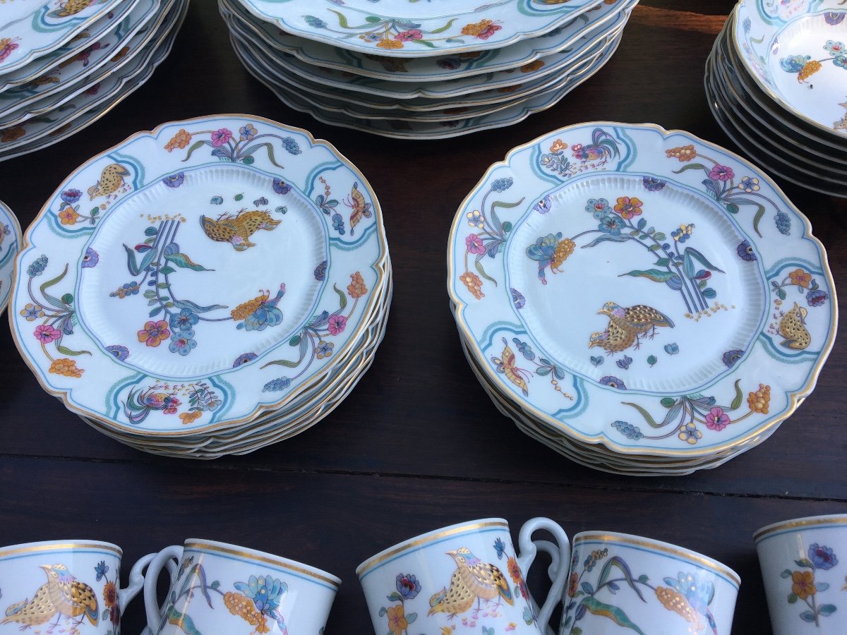 Haviland, Complete Quail Service X12 In The Kakiemon Flavor-photo-2