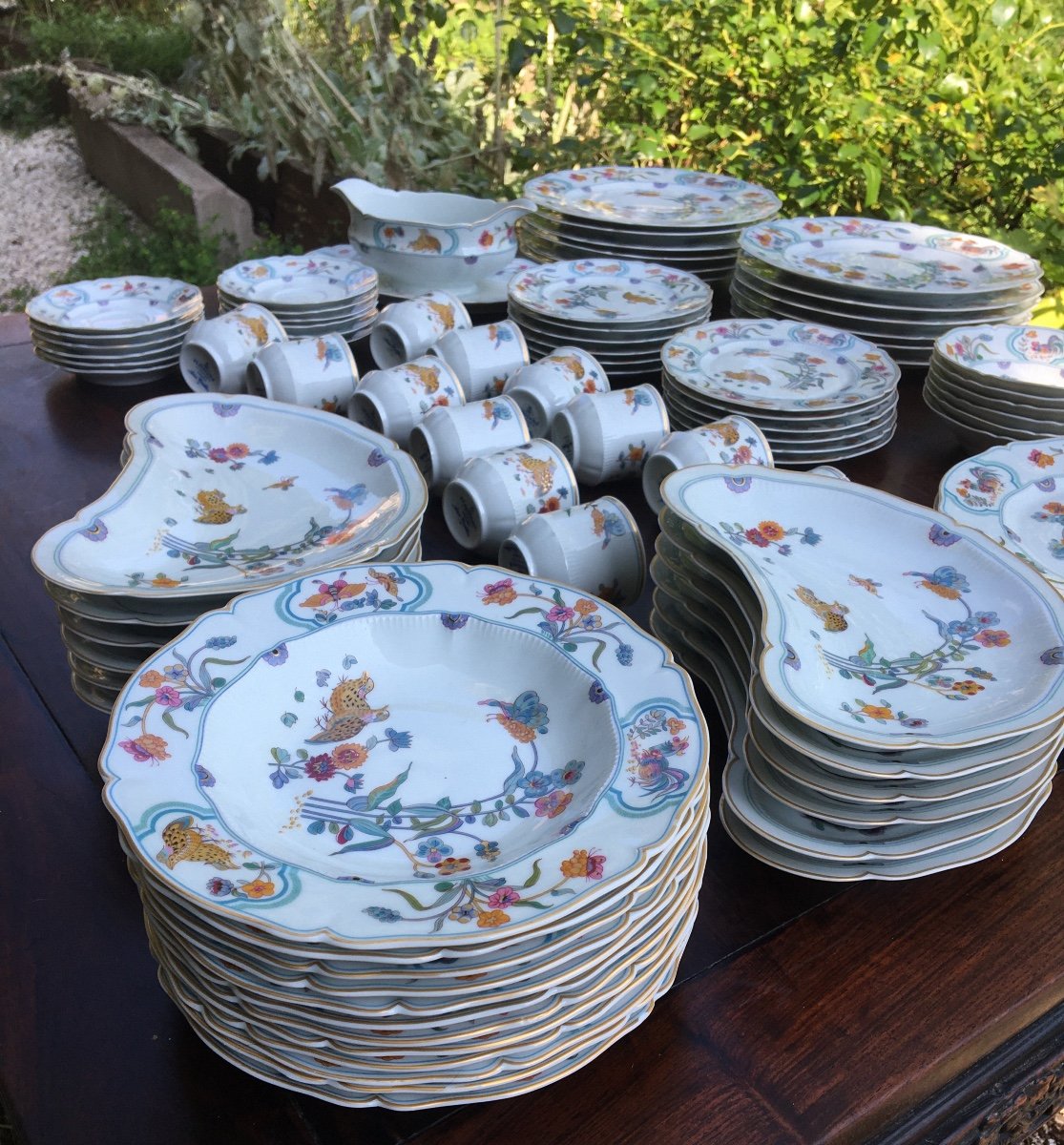 Haviland, Service Aux Cailles Complet X12 Dans Le Gout Kakiemon-photo-5