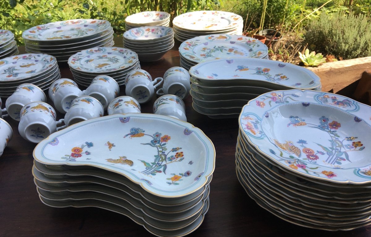 Haviland, Service Aux Cailles Complet X12 Dans Le Gout Kakiemon-photo-6