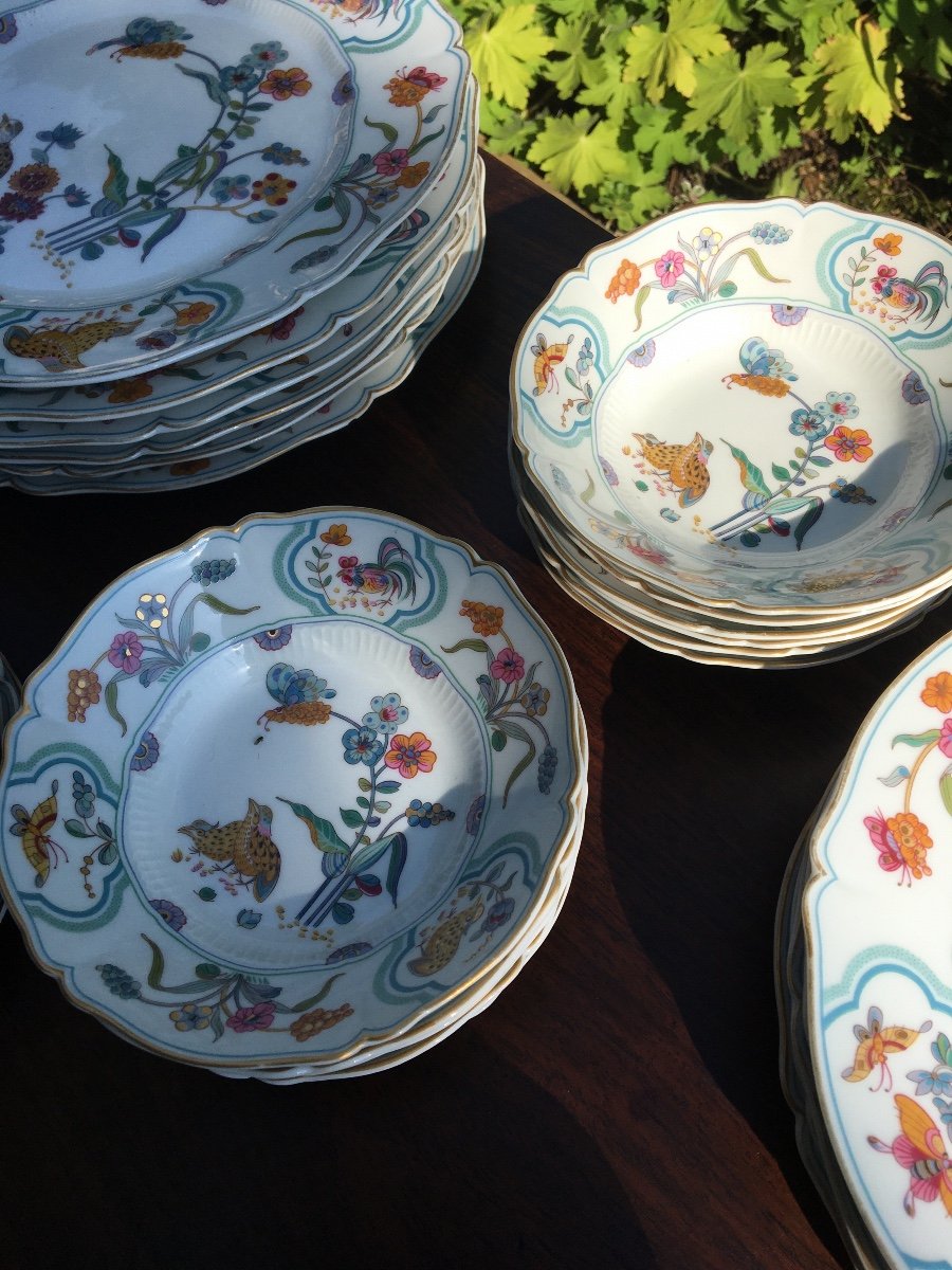 Haviland, Complete Quail Service X12 In The Kakiemon Flavor-photo-7