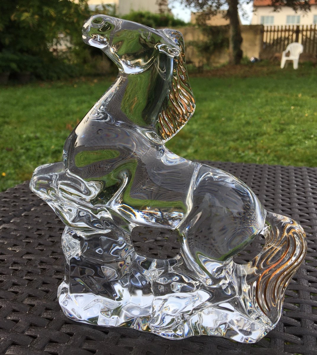 Cheval Cabré  En Cristal De Baccarat