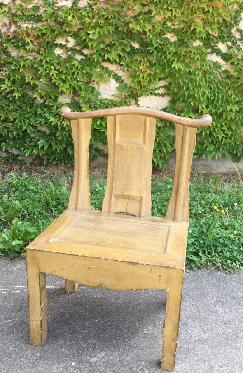 Fauteuil Chinois Laqué , Vers 1900-photo-3