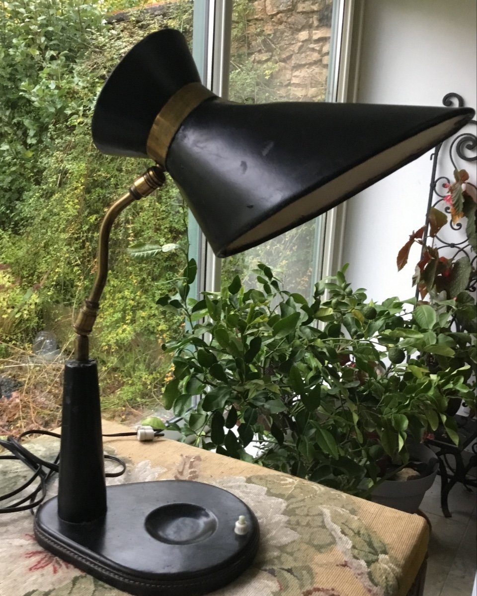 Lampe de bureau en acier chromé des années 50 - Unikvintage64