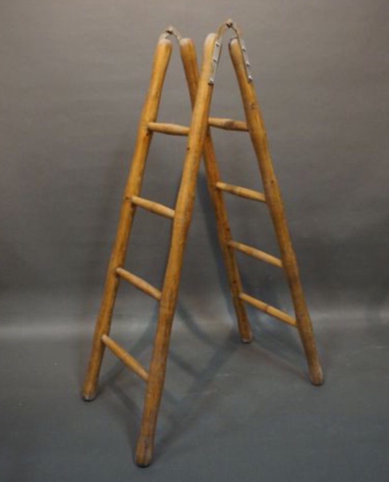 Wooden Ladder Simulating Bamboo, Circa 1900-photo-3