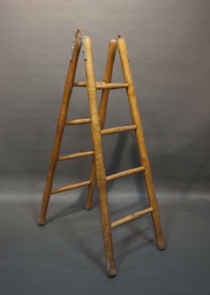 Wooden Ladder Simulating Bamboo, Circa 1900