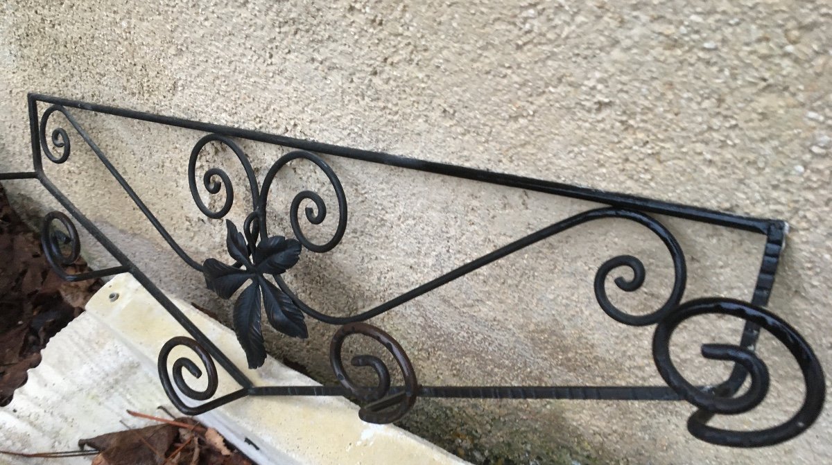 Small Wrought Iron Coat Rack From The 1930s-photo-2