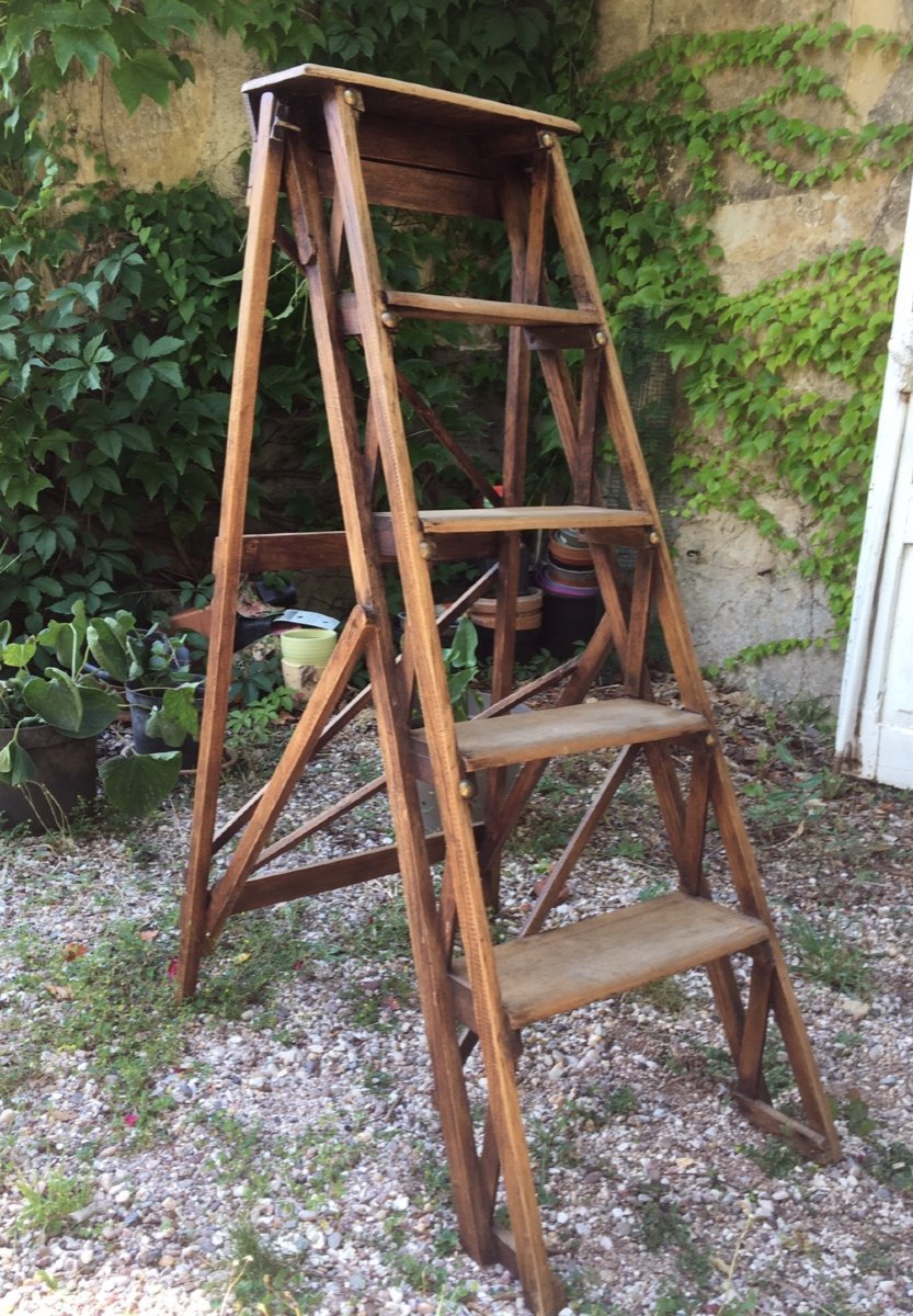 Oak Library Or Workshop Stepladder-photo-4