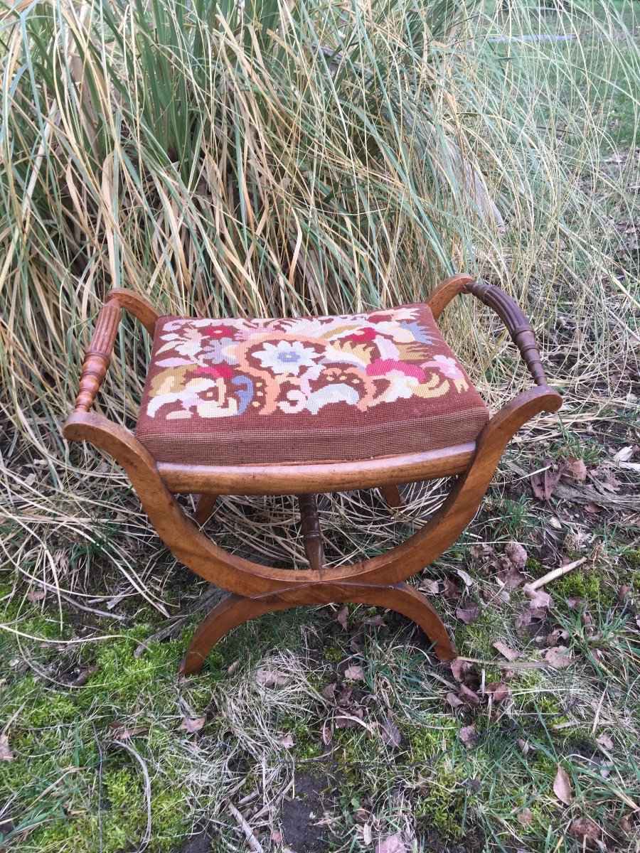 Restoration Style Curule Stool-photo-2