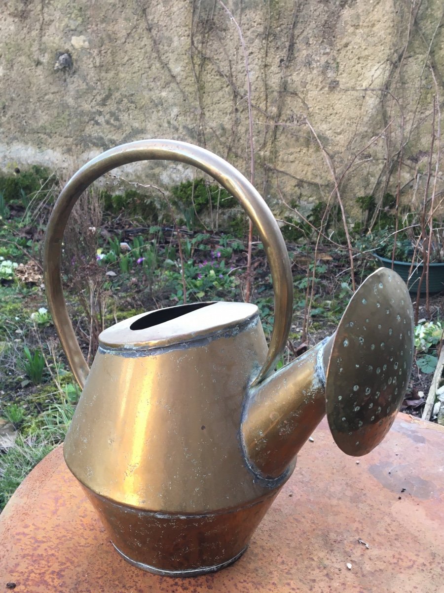 Folk Art, Small Copper Watering Can -photo-2