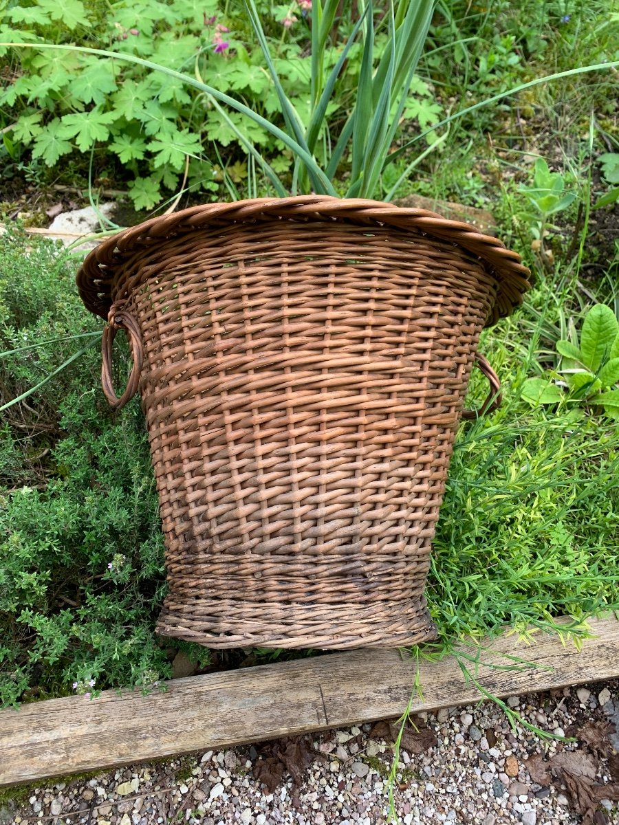 Folk Art Large Woven Basket -photo-7