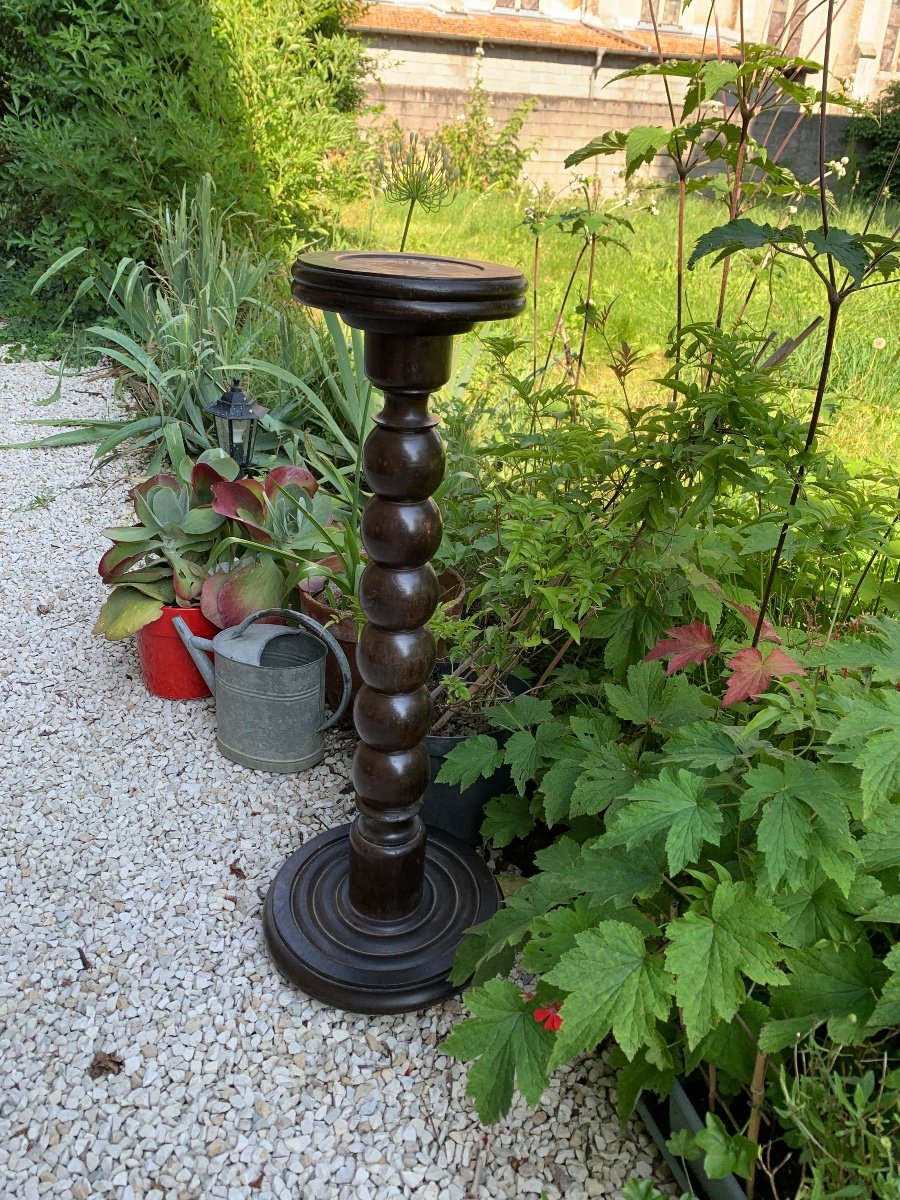 Ball Column With Pink Marble Top -photo-2