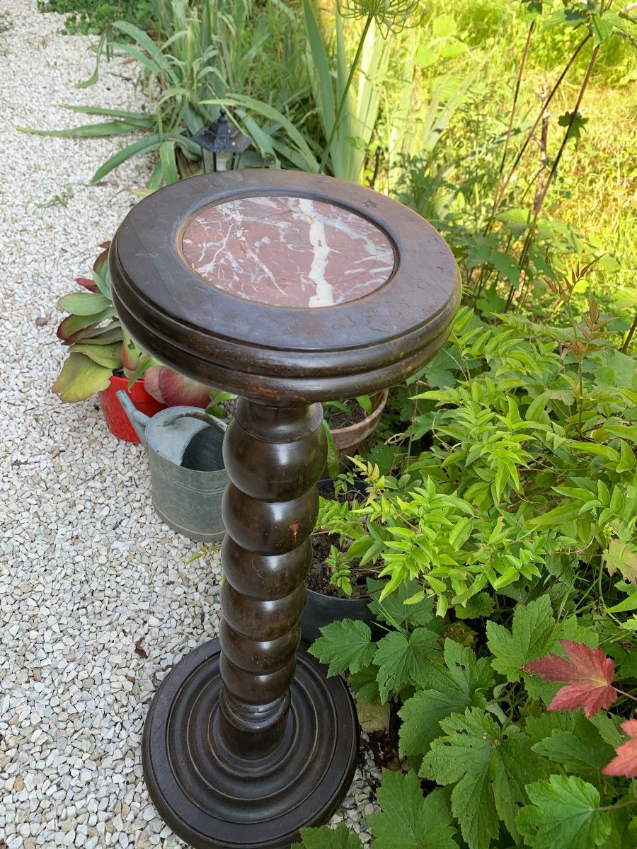 Ball Column With Pink Marble Top -photo-5