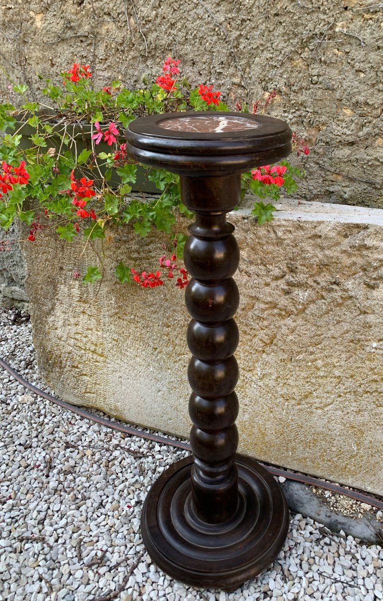 Ball Column With Pink Marble Top 