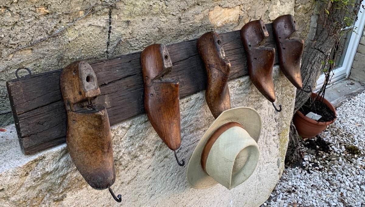 Wall Mounted Coat Rack With Shoe Trees -photo-3