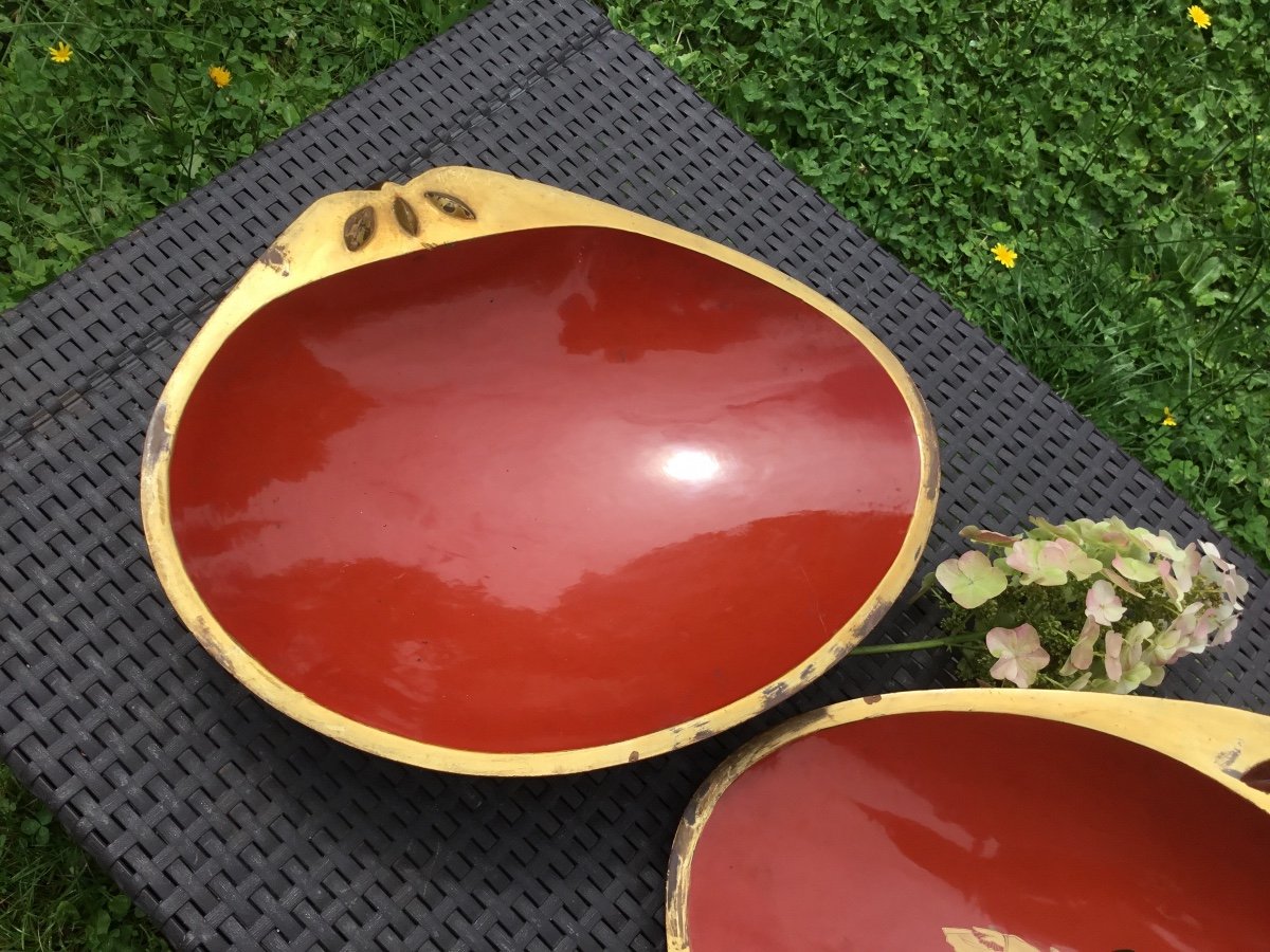 Lacquered Shell-shaped Box Decorated On All Sides -photo-7