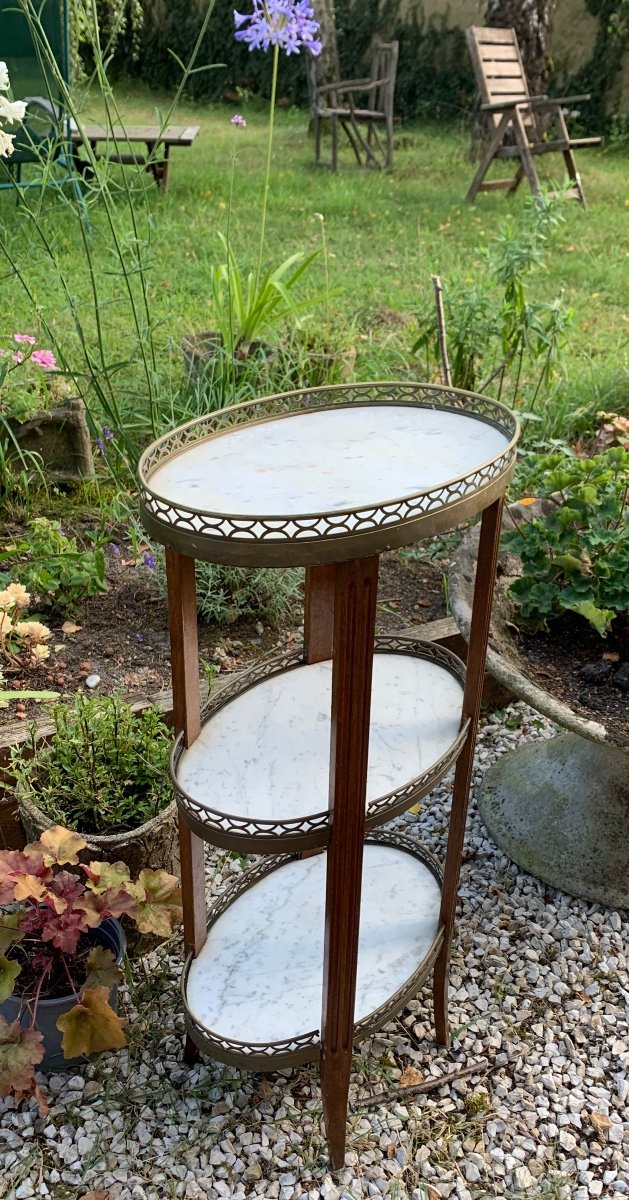 Three-tier Marble Top Serving Trolley -photo-3